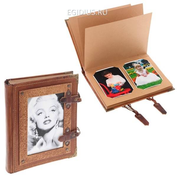 Фотоальбом "кожа" на 80 фотографий 10х15 см, 40 фотографий 13х18 см или 15х21 см, L20 W25 см 81-0140 фото 1 — Egidius.ru