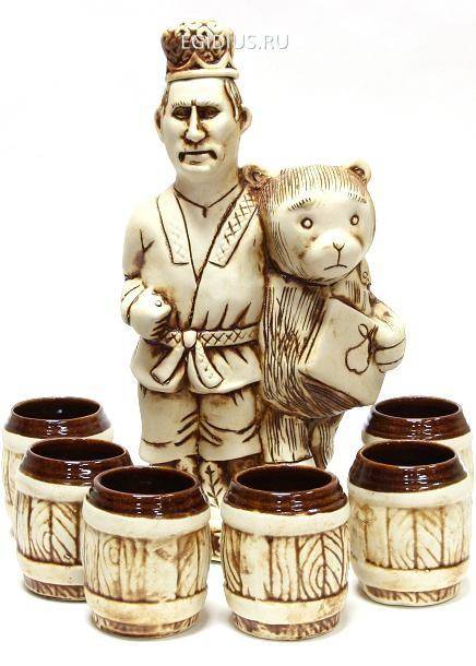 Набор штоф + 6 рюмок "Сказочная Русь" 800-004 фото 1 &mdash; Egidius.ru