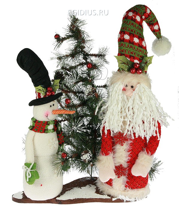 Новогодняя композиция С Новым Годом с подсветкой 37*17*53см 150-550 фото 1 — Egidius.ru