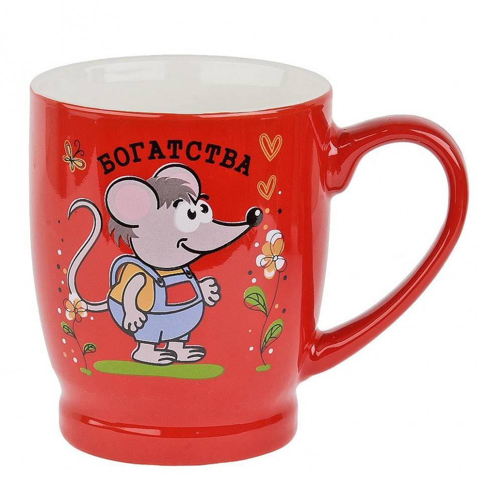 Кружка фарфоровая "Мышата" v=330мл. (4вида) 410-007 фото 1 — Egidius.ru