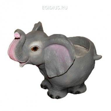 Садовое кашпо Слоненок, L23 W18 H21 см 81-6006 — Egidius.ru