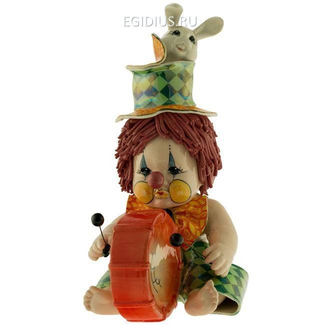 20068 Клоун с барабаном h 29 см 705-215 фото 1 — Egidius.ru