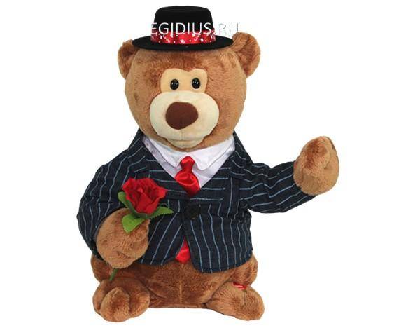 Поющая игрушка: Медвежонок Гуляка  30 см                   500-038 фото 1 — Egidius.ru