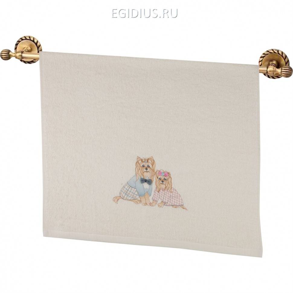 Полотенце "мистер и миссис йорк " 50х90, махра, вышивка,шампань,100%хлопок 332-473 фото 1 &mdash; Egidius.ru