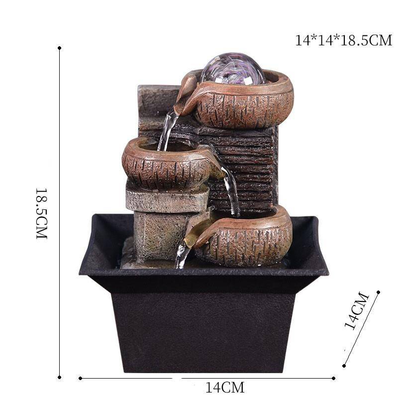Настольный фонтан "кувшины" с подсветкой 19*14*14 10-0449 фото 1 &mdash; Egidius.ru