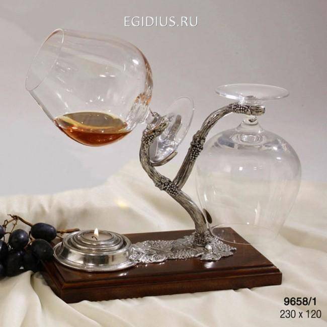 Коньячница виноградная гроздь с доп. бокал 701-024 фото 1 &mdash; Egidius.ru