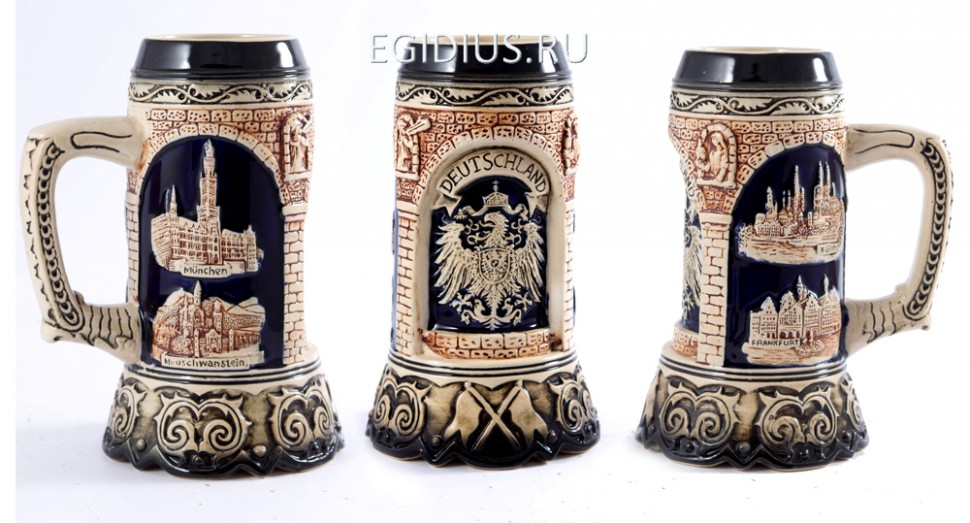 Пивная кружка коллекционная Германия 22см, 750мл  111-201 фото 1 &mdash; Egidius.ru