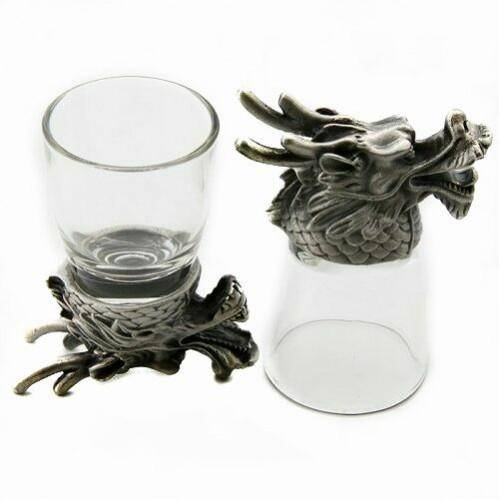 Набор из 2-х стопок с драконом (50мл/стопка) d=4.5см h=8.5см 3-1-301 фото 1 — Egidius.ru