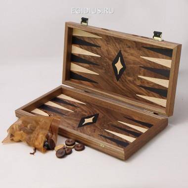 Нарды в дер кейсе, цвет - орех 31-1062 — Egidius.ru