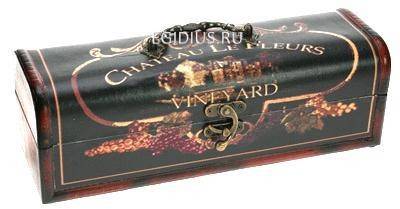 Шкатулка "Сундучок" под бутылку 34*11*11см  110-514 фото 1 — Egidius.ru