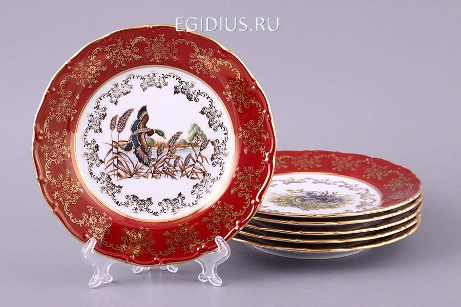 Набор тарелок из 6 шт."красная охота" диаметр=19 см. 300-507 фото 1 — Egidius.ru