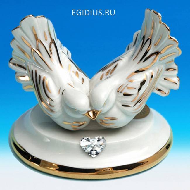 Голуби с сердцем  h.9cm 705-000 фото 1 — Egidius.ru