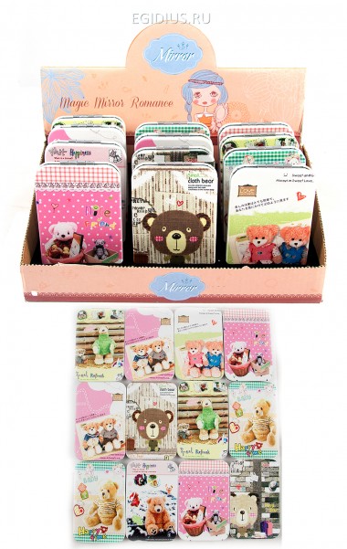 Зеркальце Мишки 6*9см в дисплее МИКС  105-207 — Egidius.ru