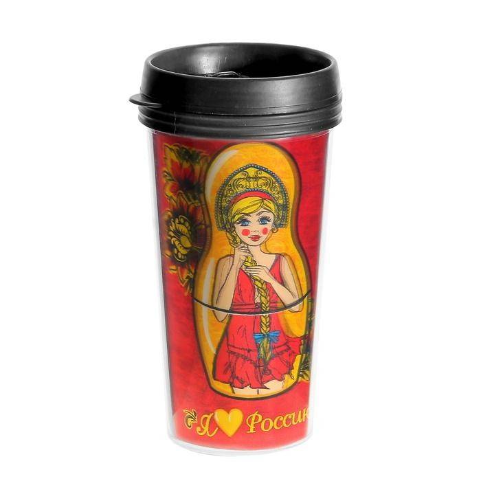 Термокружка с 3D "Я люблю Россию" 400 мл  808-004 фото 1 &mdash; Egidius.ru