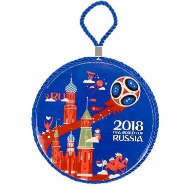 Подставка под горячее с пробкой + окантовка &quot;Чемпионат Мира FIFA 2018&quot; 17*17*0,7см.  407-301 — Egidius.ru
