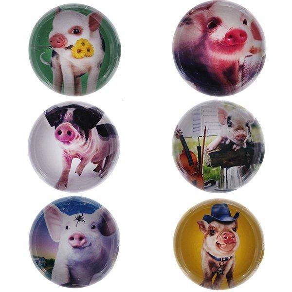 Магнит "Свинка", D 4,5см, 6в 82-0373 фото 1 — Egidius.ru