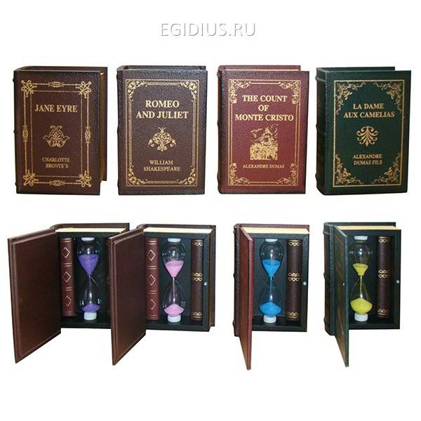 Декоративное изделие "Песочные часы - Книга" 3 минуты, 15см, 4в 81-2004 фото 1 &mdash; Egidius.ru