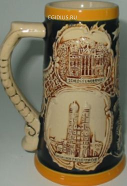 Пивная кружка коллекционная Замки Баварии 16см, 380мл  111-203 фото 1 — Egidius.ru