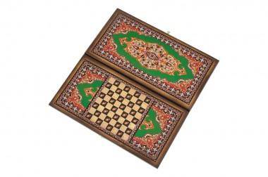 Настольная игра: Нарды + шашки &quot;Сирия Зеленые&quot; малые 4-2-305 — Egidius.ru