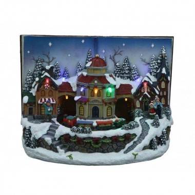 Фигурка декоративная  с движущимися элементами и подсветкой(от сети), 27,5х18,5х21см 84-0424 — Egidius.ru