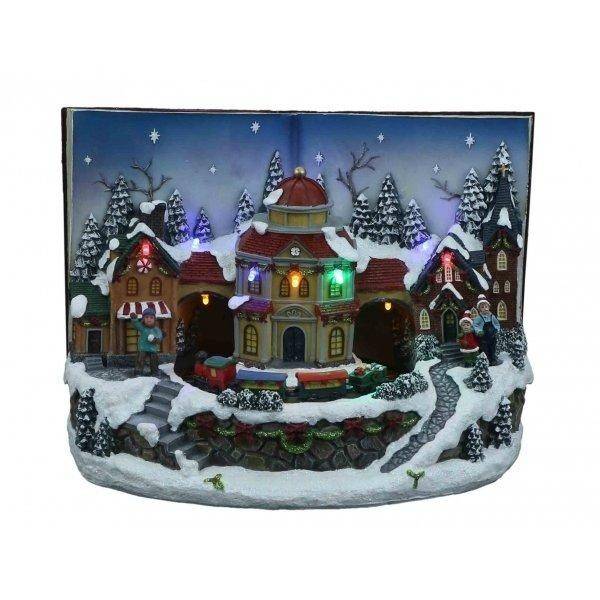 Фигурка декоративная  с движущимися элементами и подсветкой(от сети), 27,5х18,5х21см 84-0424 фото 1 — Egidius.ru