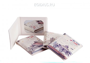 Зеркало карманное 8*11см МИКС  A,B,C,D 105-208 — Egidius.ru