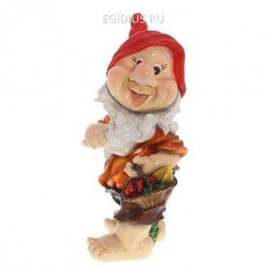 Фигура декоративная садовая &quot;Гном с корзиной&quot; Н68 см 81-6158 — Egidius.ru