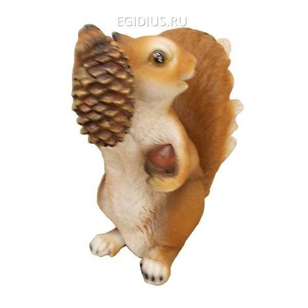 Фигура садовая Белка с шишкой L20W15H28 см 81-6263 фото 1 — Egidius.ru