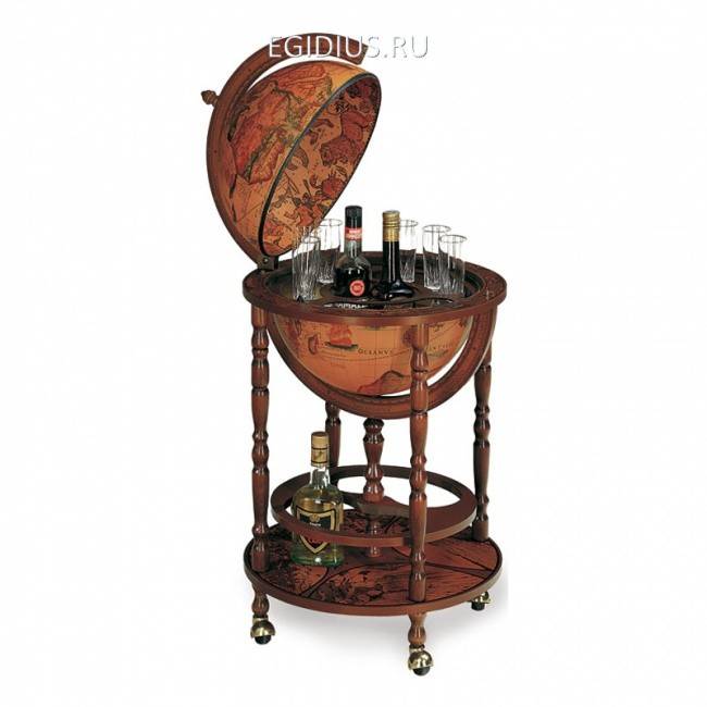 Глобус-бар с подст.д/бутылок, диам.40см, 50х93h 700-017 фото 1 — Egidius.ru