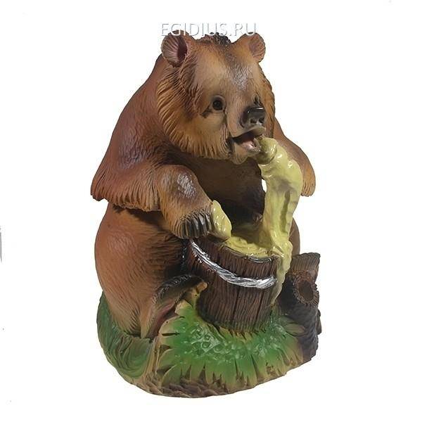 Фигурка декоративная "Мишка с медом", L17,5W18 Н22см 81-6622 фото 1 — Egidius.ru