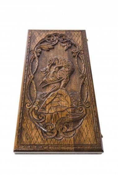 Настольная игра: Нарды резные &quot;Борьба с тигром&quot;, Mkhitaryan 4-2-012 — Egidius.ru