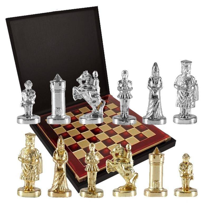 Шахматный набор "Византийская Империя"  (красн. мет. доска 20х20, дер. короб, фигуры золото/серебро) 31-0789 фото 1 &mdash; Egidius.ru