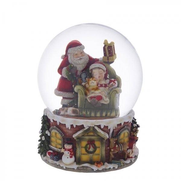 Фигурка декоративная в стеклянном шаре с музыкой, 15,5х15,5х19,8см, 150мм 81-1186 фото 1 &mdash; Egidius.ru