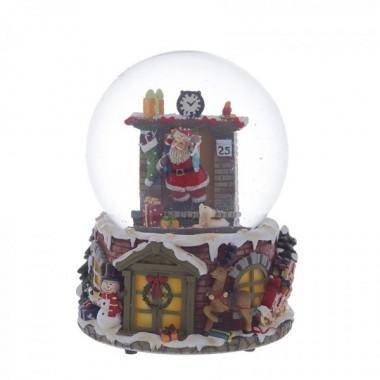 Шар со снегом и музыкой, 11,5х11х14,5см, 100мм 81-1239 — Egidius.ru