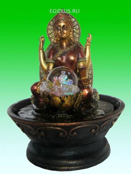 Декоративный фонтан Индийский, шарик, подсветка H*L*W=21*16,5*16,5см 10-0451 фото 1 — Egidius.ru