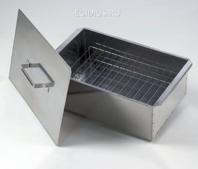 Коптильня двухъярусная  580*380*220*1,0 мм без ножек, с поддоном нерж. 670-002 фото 1 &mdash; Egidius.ru