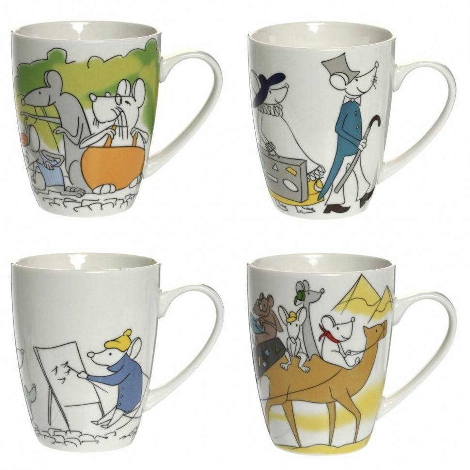 Кружка, 375мл, L12 W8,5 H10, 4в. 82-0892 фото 1 — Egidius.ru