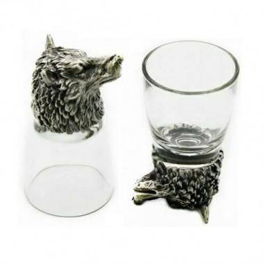 Набор из 2-х стопок-перевертышей с волком (50мл/стопка) d=4.5см h=8.5см 3-1-303 — Egidius.ru