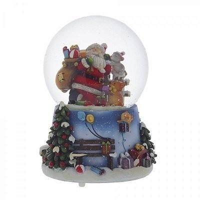 Шар со снегом музыкальный "Дед Мороз", D10 см, L10,5 W11 H15,5 см 81-1164 фото 1 &mdash; Egidius.ru