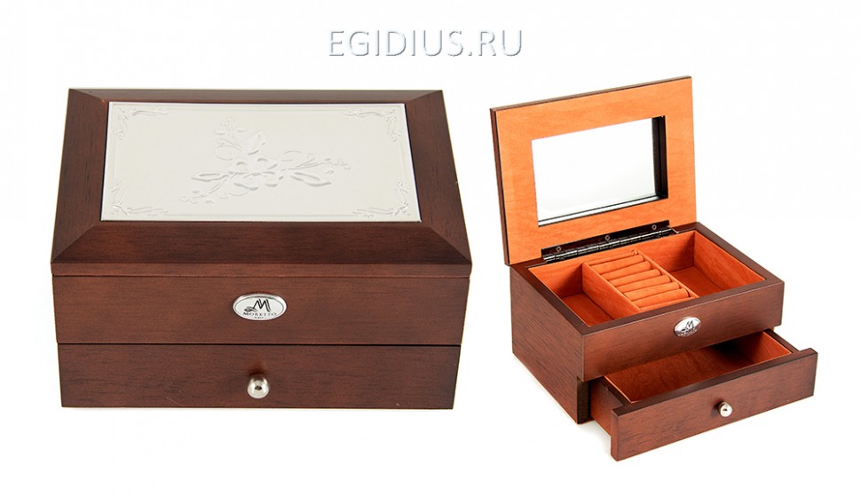 Шкатулка ювелирная Moretto 2-ярусная 18*13*10см  110-278 фото 1 — Egidius.ru