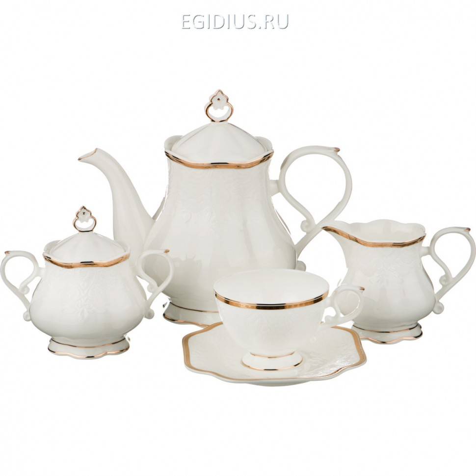 Чайный сервиз на 6 персон 15 пр.1200/280/280/200 мл.высота=21/1 303-054 фото 1 &mdash; Egidius.ru