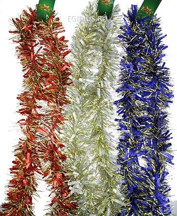 Мишура КРАСНЫЙ/СИНИЙ/СЕРЕБРО 200см 152-339 фото 1 &mdash; Egidius.ru