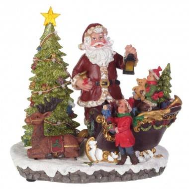 Фигурка декоративная  с движущимися элементами и подсветкой. АА*3шт (не прилаг.), 28,5х19х26см 84-0425 — Egidius.ru