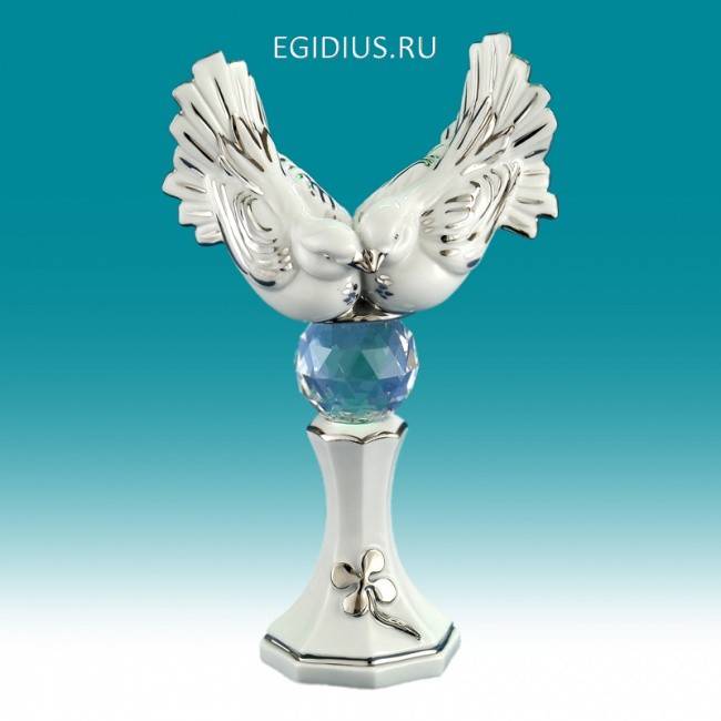 Голуби на подставке  h.15cm 705-002 фото 1 — Egidius.ru