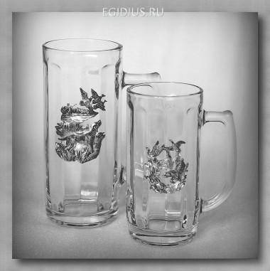 Пивные кружки 41254 &quot;Утиная охота&quot; 300+500мл 1+1шт. 72-0031 — Egidius.ru