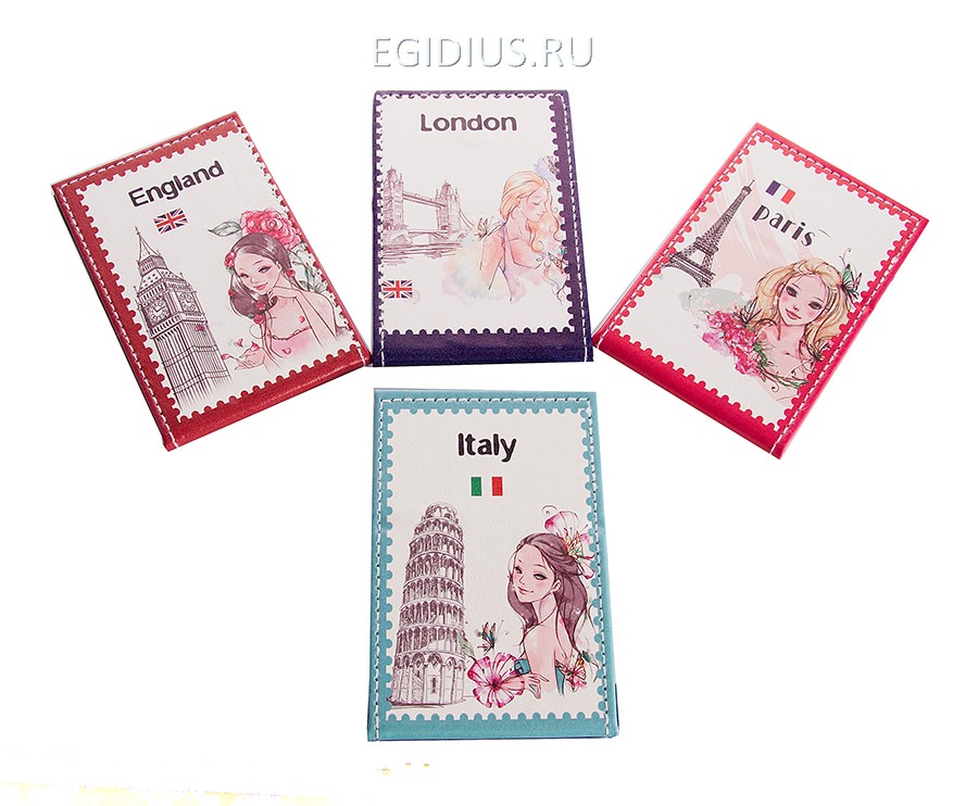 Зеркало карманное 7*11см МИКС  A,B,C,D 105-209 фото 1 — Egidius.ru