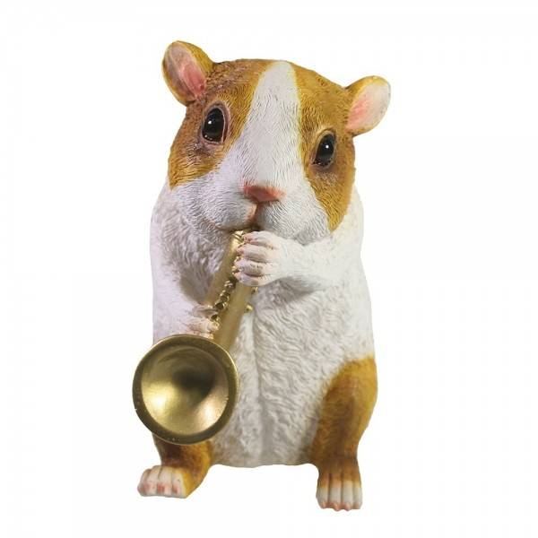 Садовая фигура "Морская свинка с саксофоном" L10W13,5H17 81-6819 фото 1 — Egidius.ru