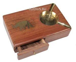 Сувенир-пепельница "Слон" с ящичком для сигарет 18*11см  104-115 фото 1 — Egidius.ru