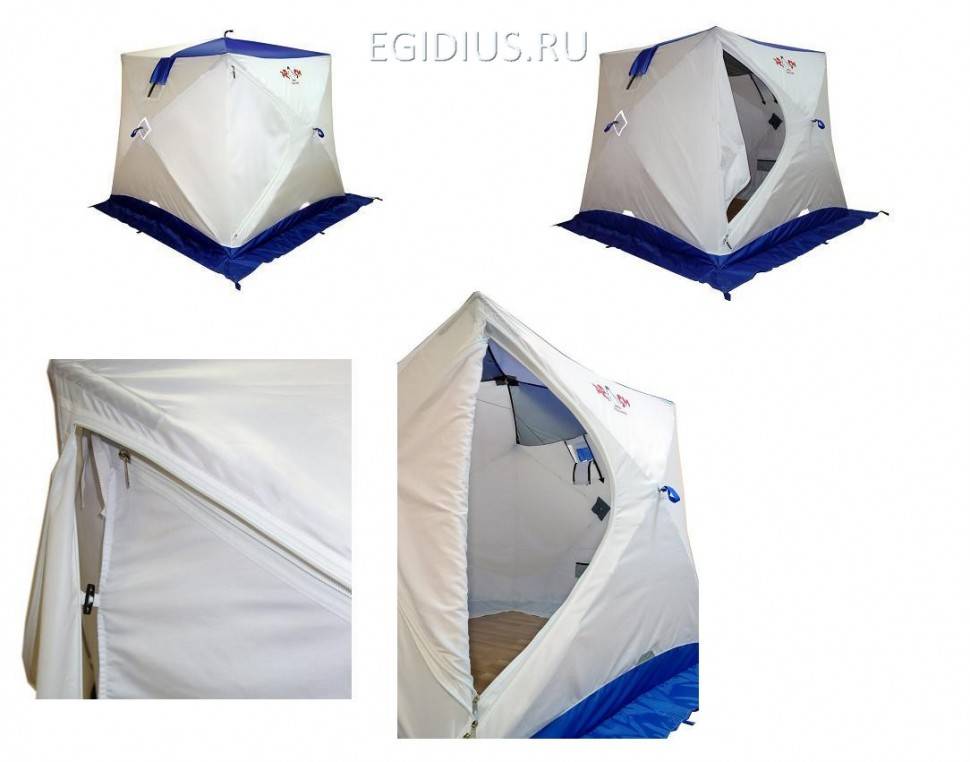 Палатка зимняя Призма NEW (2- сл.) (бело/синий) 11-0625 фото 1 &mdash; Egidius.ru