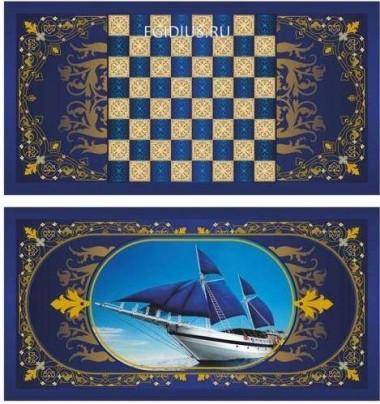 Нарды &quot;Фрегат&quot; в дер. коробе малые 31-1013 — Egidius.ru